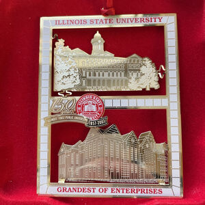NIB Illinois State 150th Commerative Ornament Sesquiscentennial Fred Mills RARE
